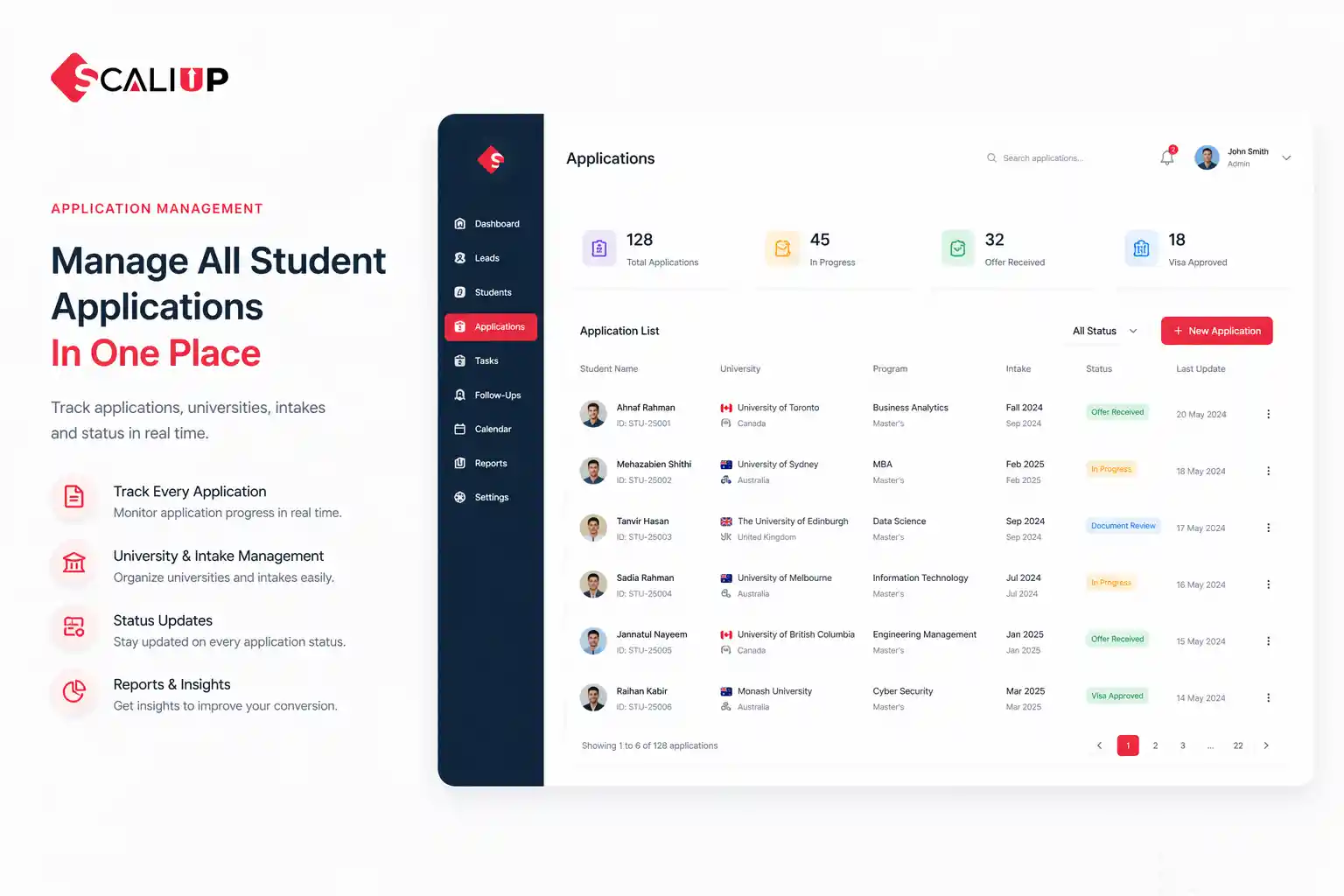 Manage all Students'  App   in One Place