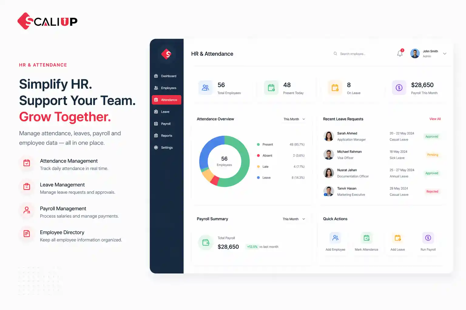 Simplify HR Support Your Team.   Grow Together.